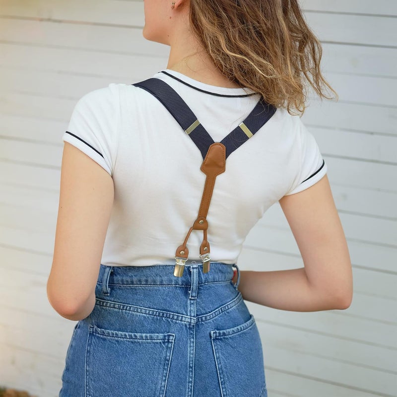 Action Ward Store Women's Suspenders - 1" Width - Y Back 4 Clip Skinny Ladies Suspenders - Image 4